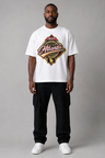 Atlanta 1847 Heritage 240 GSM Heavyweight Boxy T-Shirt, White front-view full-body men’s studio model photo, Atlanta | City 2 City Wear